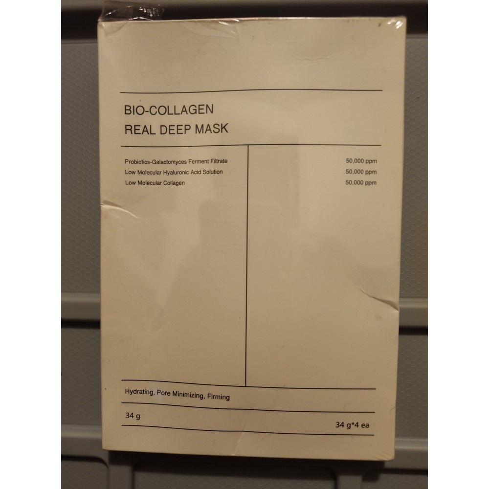 Bio Collagen Real Deep Mask | 4 Sheets Hydrating, Firming, Poor Minimizer